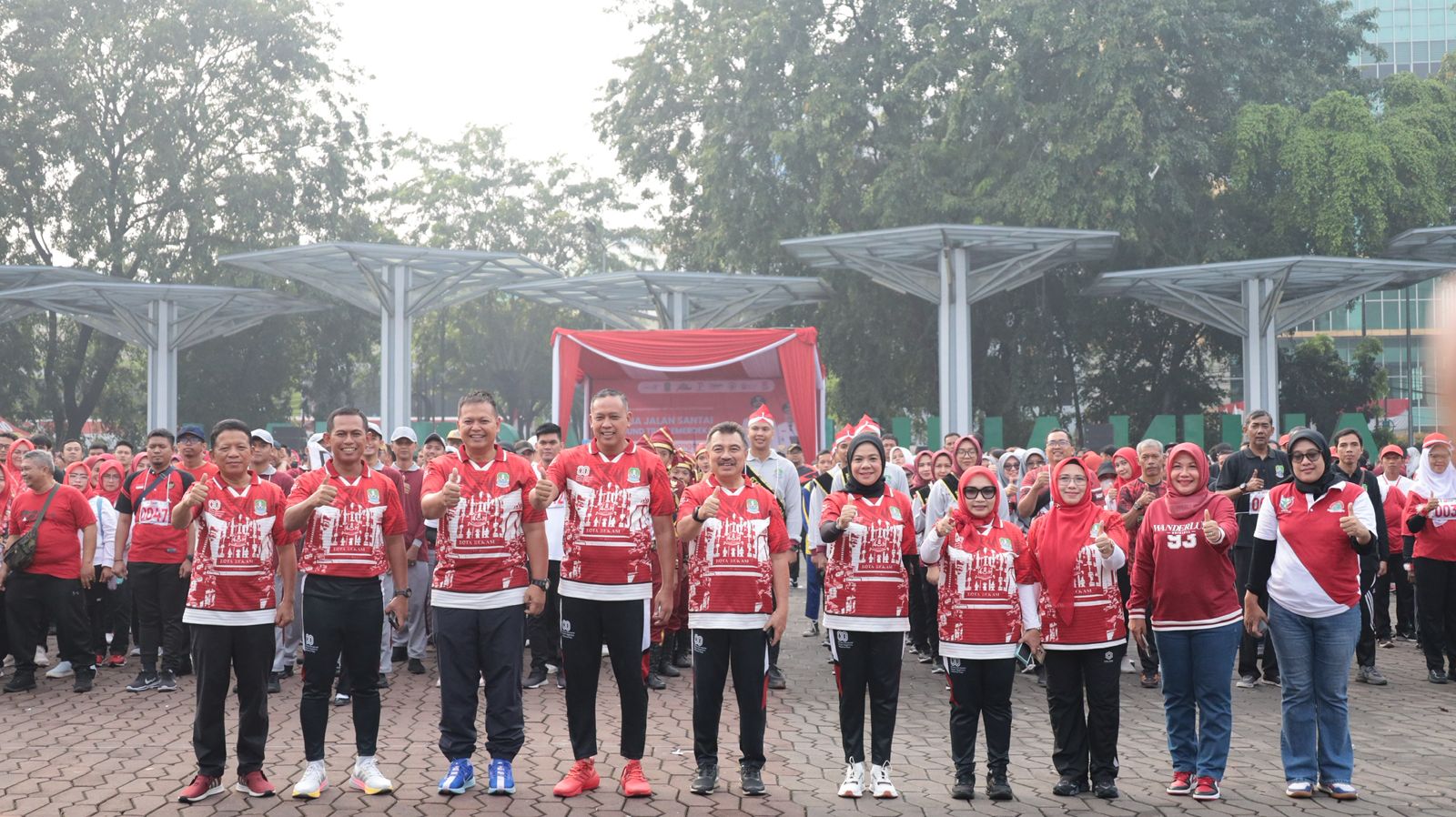 Pejabat pemerintah kota Bekasi Gelar acara Napak Tilas perjuangan pahlawan bekasi