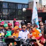 Pers Conference Presiden Partai Buruh pada aksi depan DPR/MPR RI