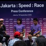 Abiyoga Prakoso, Marketing Lead of Performance Running and APEQ ASICSIndonesia; Jingga Salimul Aqidah, ASICS Youth Talent; Daniel Simanjuntak, ASICS RunningAthlete; dan Bertha Gani, Race Director Run ID dalam Talkshow Jakarta Speed Race