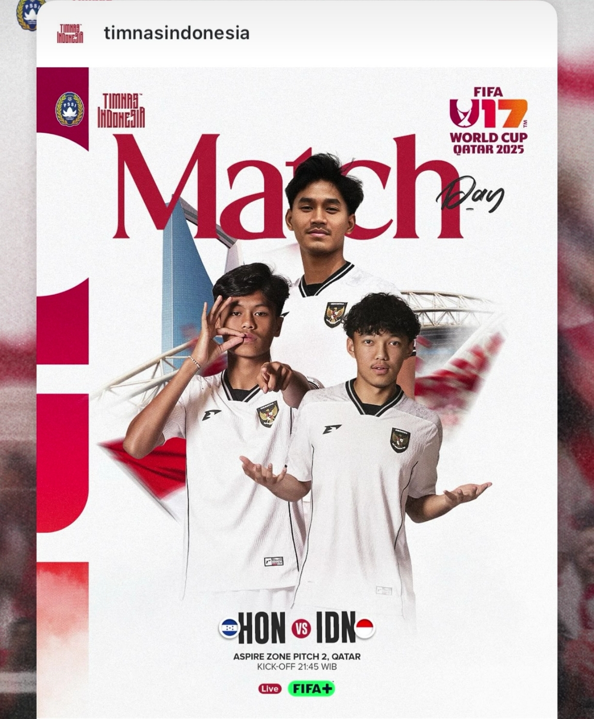 Gambar by instagram @timnasindonesia 