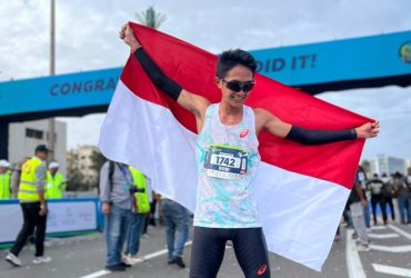 Robi Syianturi, Atlet ASICS Indonesia, Pertajam Rekor Nasional Half Marathondi Casablanca Marathon 2025