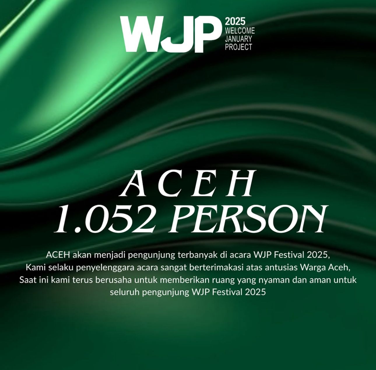 Berdasarkan data penyelenggara WJP, sedikitnya 1.052 warga Aceh menghadiri konser di luar provinsi. Menggunakan pendekatan konservatif yang lazim dalam studi dampak pariwisata (economic leakage), nilai belanja yang tidak berputar di Aceh diperkirakan Rp1,58–3,68 miliar hanya dari satu event. Ini baru satu contoh; pola serupa terjadi berulang.” (rujuk paper leakage & WJP)