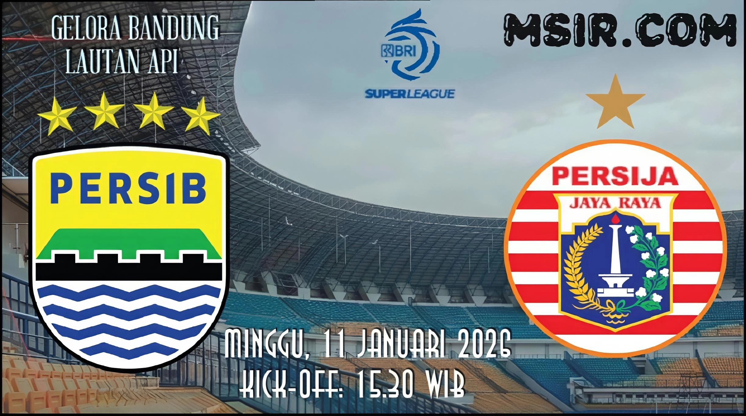 Pertandingan sepak bola Persib vs Persija